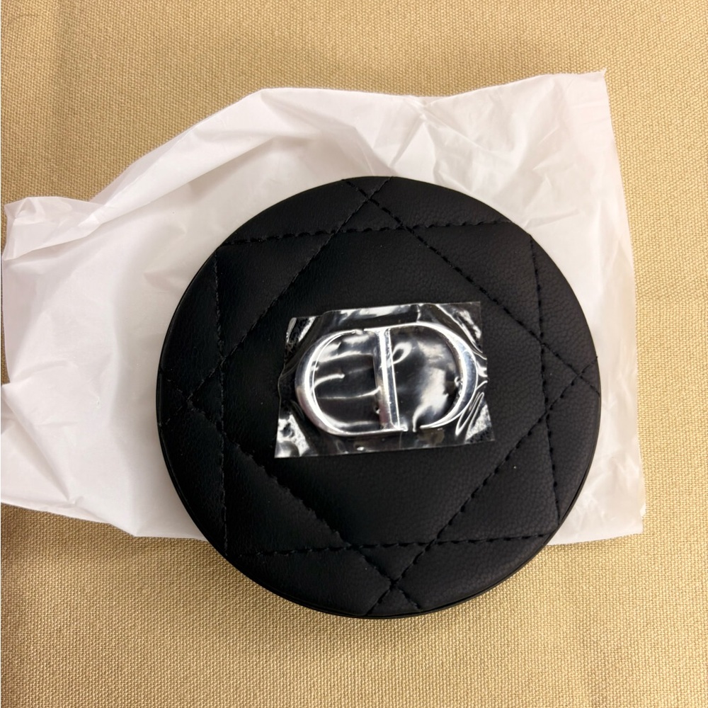 Dior Black Quilted Pocket Mirror